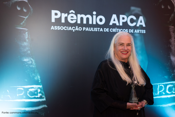 Vera Holtz na Cerimônia de entrega dos troféus do Prêmio APCA (Associação Paulista de Críticos de Artes) no Teatro Sérgio Cardoso, em São Paulo.