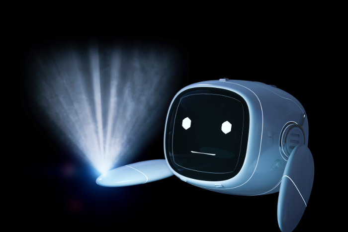 Pessoa interagindo com um assistente de IA, mostrando exemplos práticos de uso da inteligência artificial. 